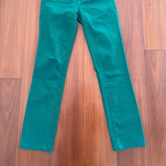 TORY BURCH super skinny jeans trousers pants green size 25 - Picture 2 of 15
